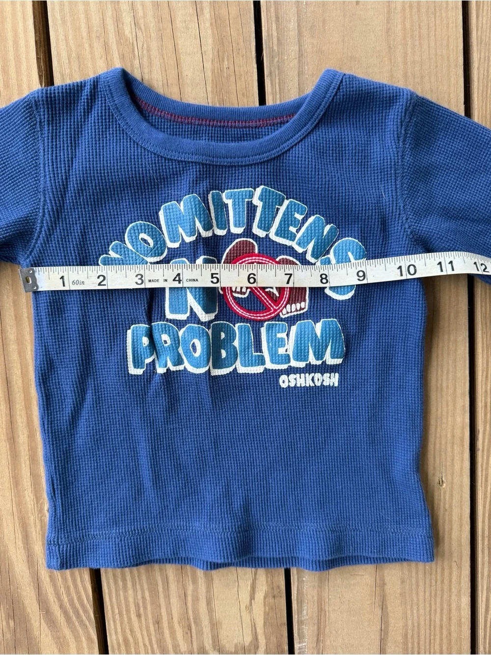 OshKosh B’gosh “No mittens, No problems” Thermal Shirt 18 Months New with Tags